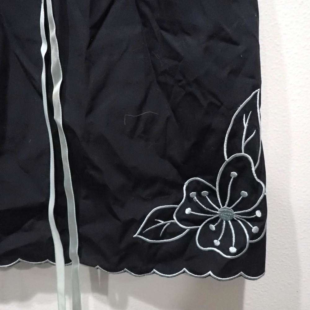 Betsey Johnson Black Butterfly Embroidered Mini Dress Blue Floral Size 2 NEW - Picture 2 of 9